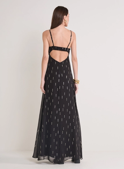 Vestido Longo Metalizado – Forum