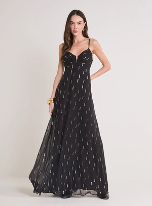 Vestido Longo Metalizado – Forum