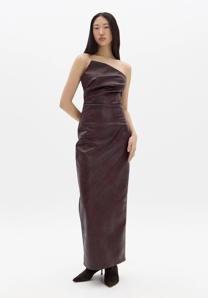 Vestido Suiper Midi em Couro - Myft