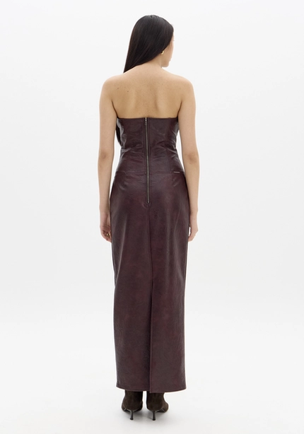 Vestido Suiper Midi em Couro - Myft