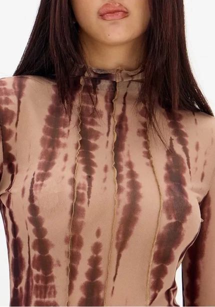 Blusa Tule Estampada - Myft