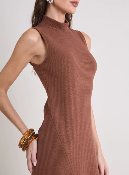 Vestido Midi Gola Alta – Forum