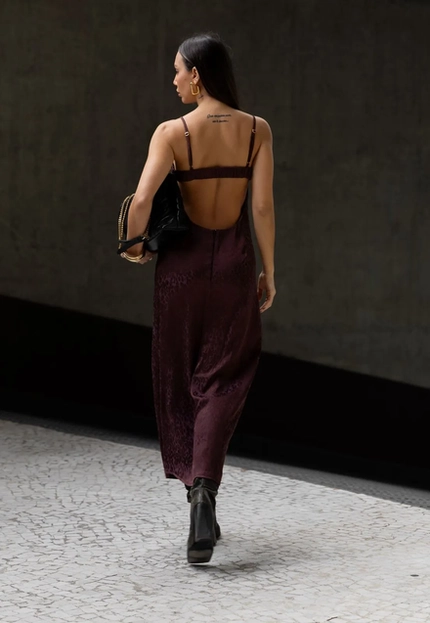 Vestido Longo Decote V – Bana Bana