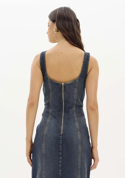 Vestido Jeans Midi Sem Mangas – Myft