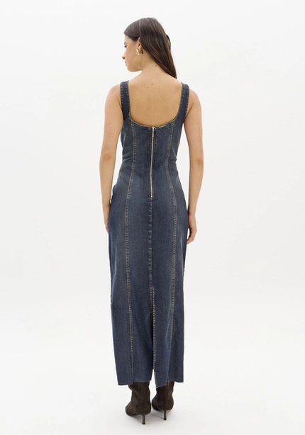Vestido Jeans Midi Sem Mangas – Myft