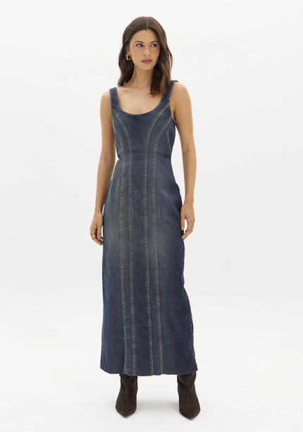 Vestido Jeans Midi Sem Mangas – Myft