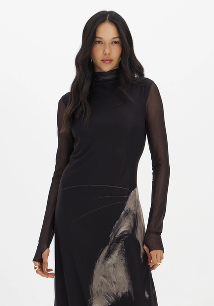 Vestido Longo Estampado – Myft