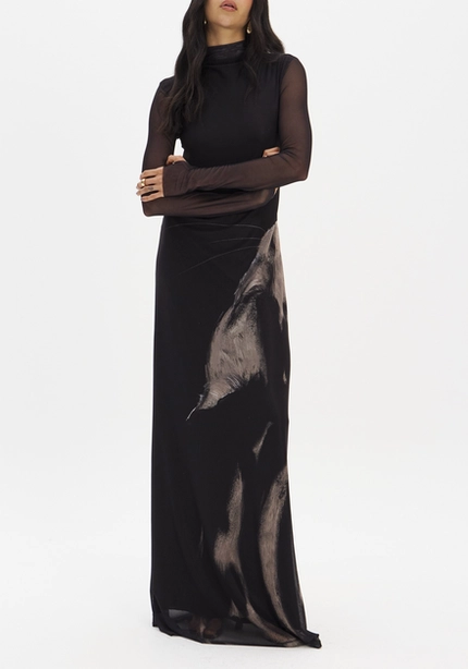 Vestido Longo Estampado – Myft
