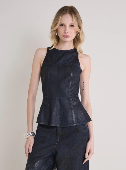 Blusa Jeans Estruturada – Forum