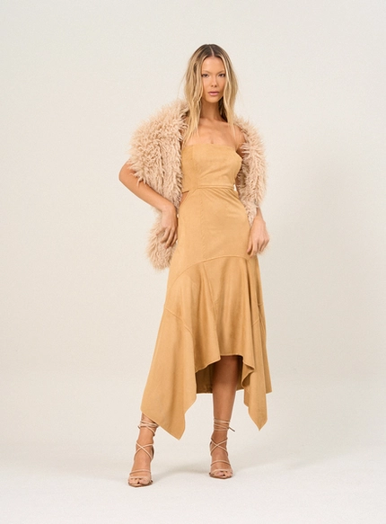 Vestido Midi Assimétrico – Open