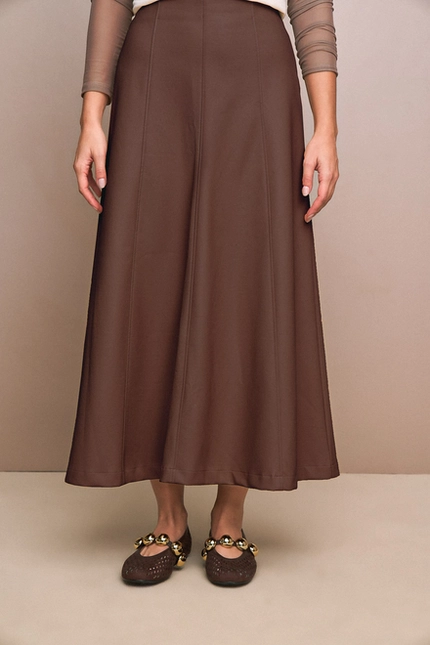 Saia Midi em PU - Yexx