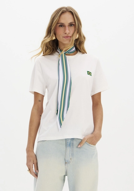 T-Shirt Brasil Com Lenço - Myft
