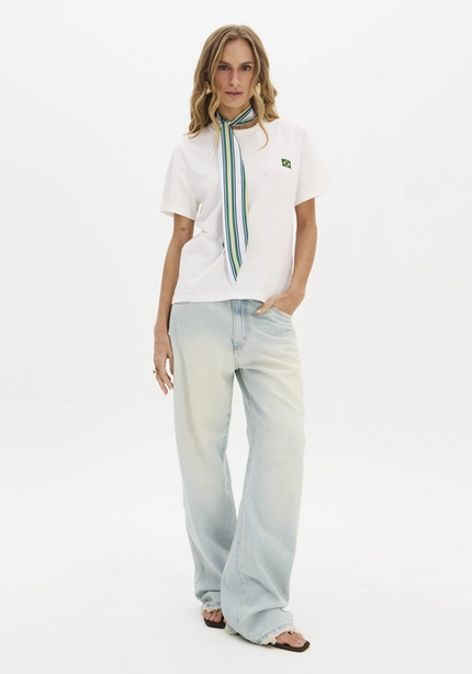 T-Shirt Brasil Com Lenço - Myft