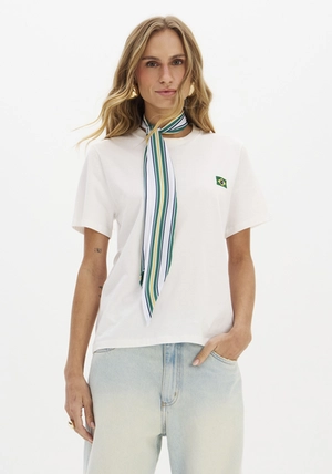 T-Shirt Brasil Com Lenço - Myft