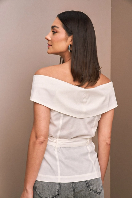 Blusa Ombro a Ombro Transpasse - Yexx