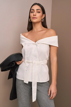 Blusa Ombro a Ombro Transpasse - Yexx