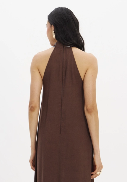 Vestido Longo Gola Alta - Myft