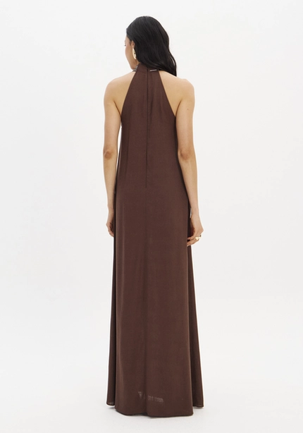 Vestido Longo Gola Alta - Myft