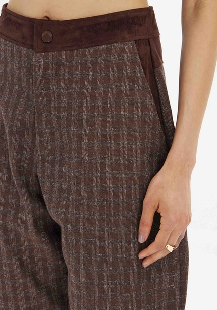 Calça Barrel Xadrez – Myft