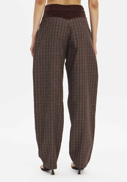 Calça Barrel Xadrez – Myft
