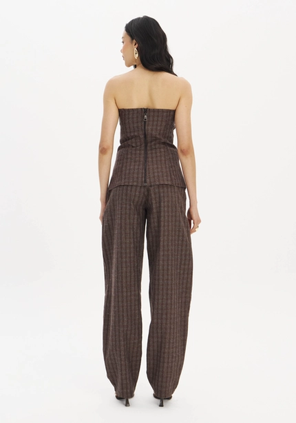 Calça Barrel Xadrez – Myft