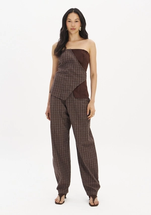 Calça Barrel Xadrez – Myft
