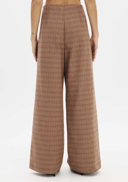 Calça Wide Leg Xadrez – Myft