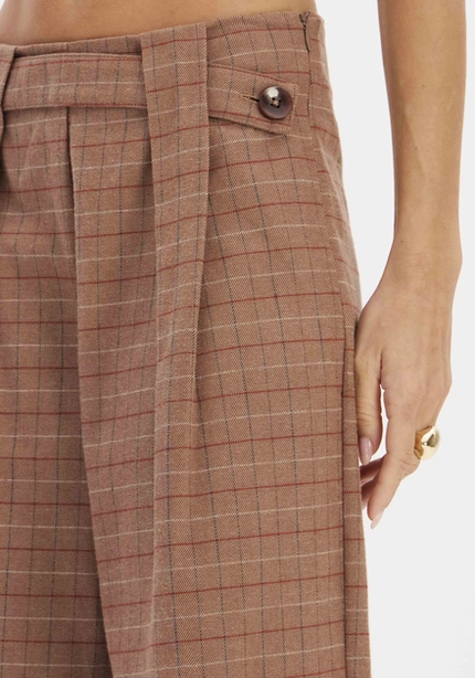 Calça Wide Leg Xadrez – Myft