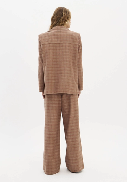 Calça Wide Leg Xadrez – Myft