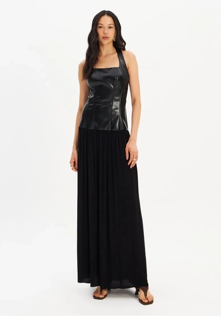 Vestido Super Midi Com Recortes - Myft