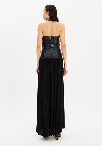 Vestido Super Midi Com Recortes - Myft