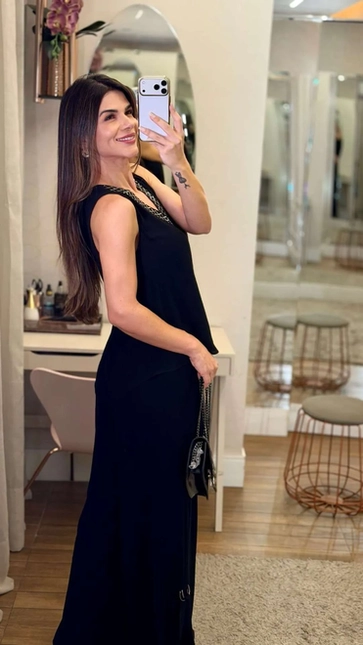 Blusa Decote V Com Brilho - Myf
