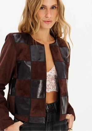 Casaco Patchwork Suede - Myft