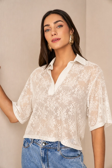Blusa Polo Rendada – Yexx