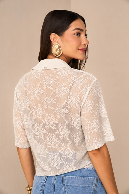 Blusa Polo Rendada – Yexx