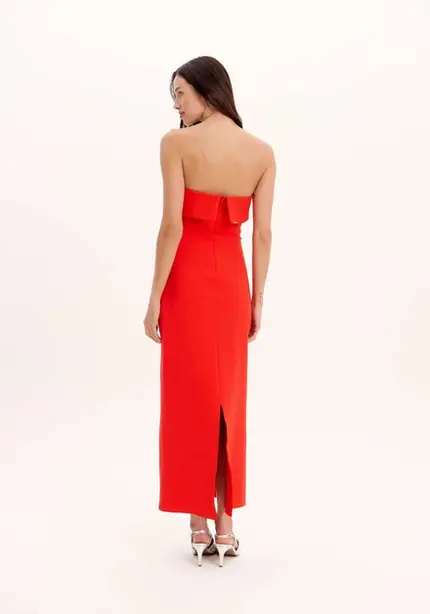 Vestido Midi Sem Alças - Myft