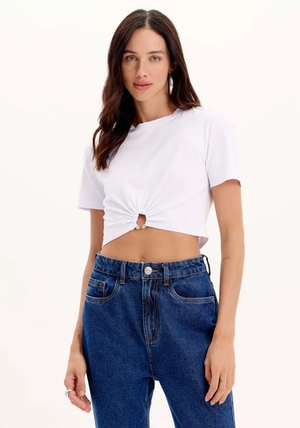 T-Shirt Cropped Argola – Myft
