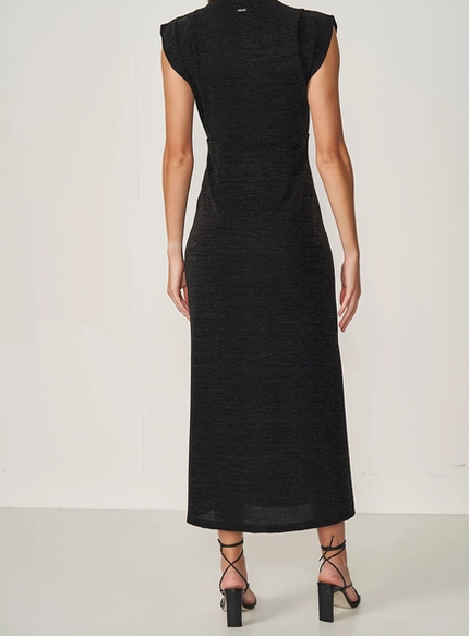 Vestido Midi Com Franzido - Colcci