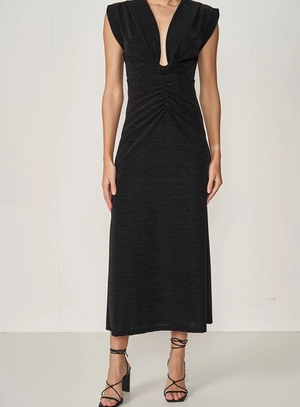 Vestido Midi Com Franzido - Colcci
