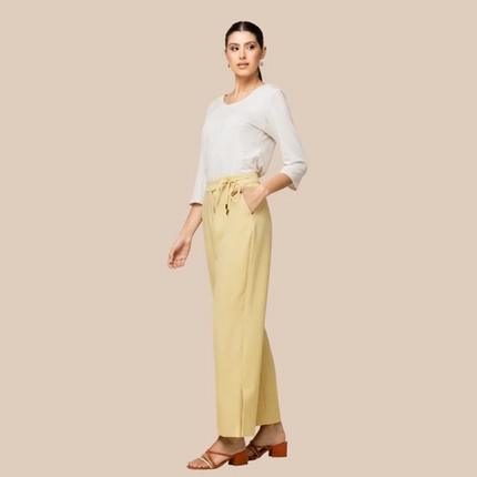 Calça Pantalona Com Amarração – Malise