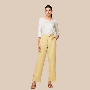 Calça Pantalona Com Amarração – Malise