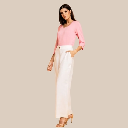 Calça Reta em Linho – Malise