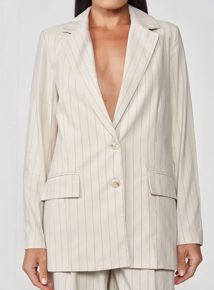 Blazer Risca De Giz Alongado - Colcci