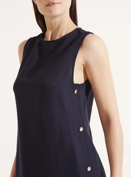 Vestido Em Linho - Colcci