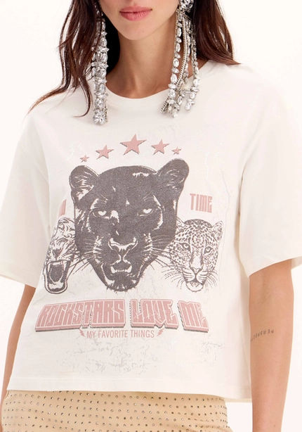 T-shirt Com Estanpa – Myft