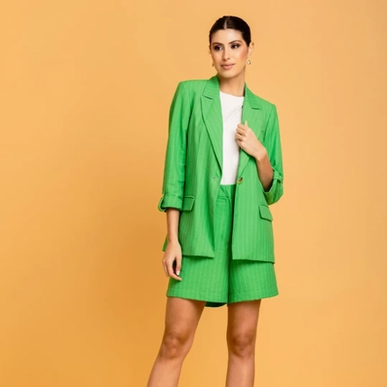 Blazer Alongado Risca de Giz – Malise