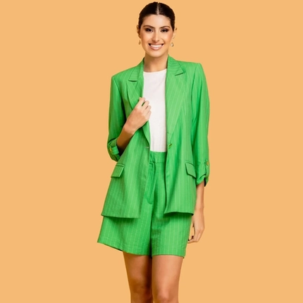 Blazer Alongado Risca de Giz – Malise