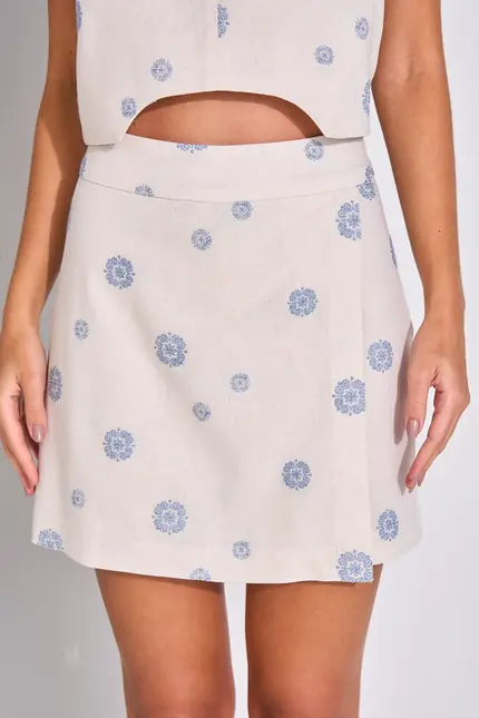 Shorts Saia Bordado Boho Chic – Yexx