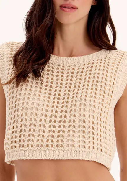 Blusa Cropped Tricot - Myft