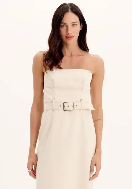 Vestido Sarja Midi - Myft